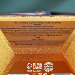 Подарочный набор 23 февраля, чай чёрный со вкусом лимона 50 г., кружка 300 мл.