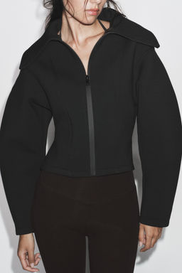 FITTED NEOPRENE-EFFECT JACKET - Zara фото 10