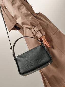 Сумка кожаная на плечо Deboro 30790 темно-зеленый