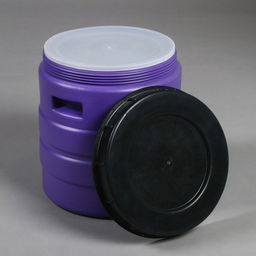 Бочка пищевая, 24 л, горловина 27 см, пластиковая, с крышкой, МИКС