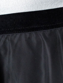 Юбка миди вечерняя на резинке из матового сатина с мягкой сеткой - Vilatte фото 2