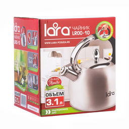 Чайник LARA (матовый) 3,1л, индукционное дно 0.5мм, хромированная оцинкованная ручка (LR00-10)  фото 5