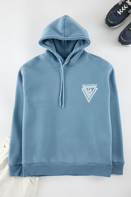 TRENDYOL MAN Turuncu %100 Pamuk Kapusonlu / Genis Kesim Kolej Bask?l? Ici Polarl? Sweatshirt TMNAW24SW00063 - Trendyolmilla фото 20