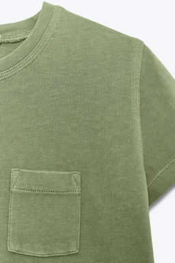 WASHED T-SHIRT WITH POCKET - Zara фото 17