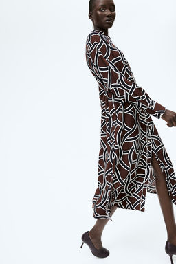 Vestido estampado con cinturon de anudar - H&m фото 3