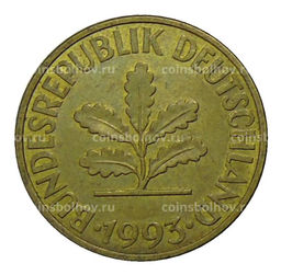 Монета 10 пфеннигов 1993 года D Германия