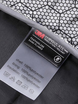 Куртка мужская гибридная стёганая с капюшоном с графеновой подкладкой черного цвета 9621_1Ch