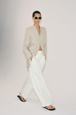BLAZER LARGA RAYAS ZW COLLECTION / Arena / Vigor? - Zara фото 4