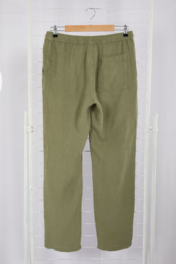 TRENDYOL MAN Premium Gri %100 Keten Straight Fit Lastikli Beli Baglamal? Pantolon TMNSS24PL00018 - Trendyolmilla фото 34