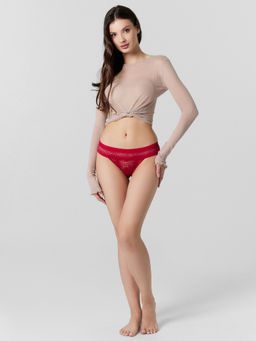 Цена за 2 штуки! Трусы слипы женские красные кружевные - Mark formelle фото 3