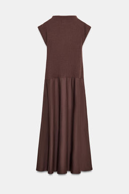SOFT FABRIC DRESS WITH CONTRAST DESIGN - Zara фото 7