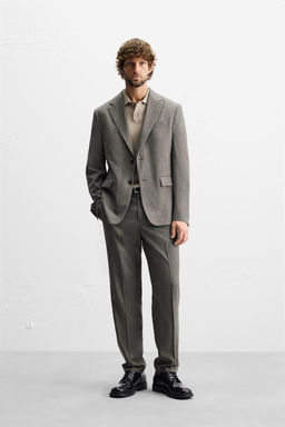 HOUNDSTOOTH SUIT TROUSERS - Zara фото 9