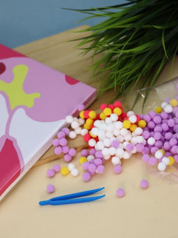 Картина из помпонов на подрамнике Draw Me! Unicorn, (20 х 20 см)