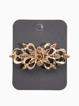Зажим для кардигана «Ажур. Цветы», цвет золотой в золоте