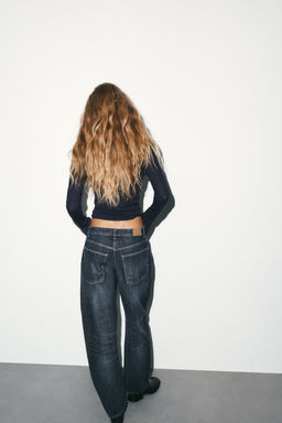 JEANS TRF BAGGY BARREL TIRO MEDIO / Marino - Zara фото 5