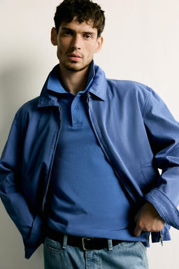 CAZADORA REGULAR FIT ALGOD?N LAVADO / Azul - Zara фото 5