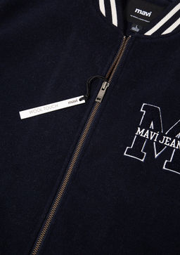 M Bask?l? Lacivert Bomber Ceket - Mavi фото 7