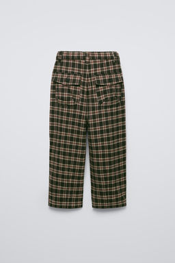 CHECKED BALLOON TROUSERS WITH PLEATS - Zara фото 2