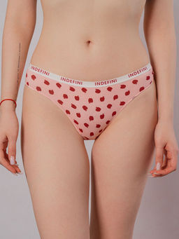Трусы слипы Indefini хлопок с эластаном розовый