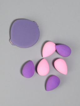 Спонжи для макияжа, в футляре, 7 шт., МИКС