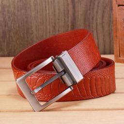 Ремень мужской Sefaro CHM-0557ST-7 Luxury China Collection из телячьей кожи рыжий
