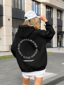 Худи оверсайз с начесом - NEVERLATE фото 6