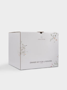 Сервиз обеденный, 6 перс, 19 пр, фарфор N, белый, Цветы и листья, Primrose - Anna lafarg фото 12