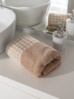 Полотенце для лица 50x90 бежевый махровая ткань