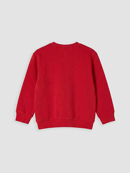 Bisiklet Yaka Atat?rk Bask?l? Erkek ?ocuk Sweatshirt