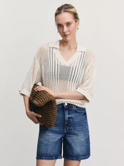 Джинсовые шорты А-силуэта / Zarina