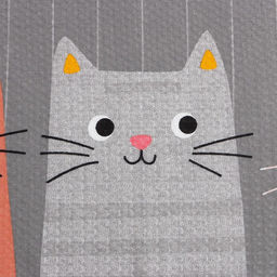 Набор кухонных полотенец Доляна Domestic cats 35х60 см - 4 шт., 100% хл  фото 3