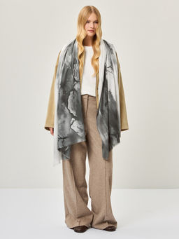 Палантин жен. виск+шерсть 90х200 LG33-605-20