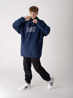 Худи оверсайз с печатью ШТОРМ утепленное - Bungly фото 2