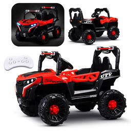 Электромобиль детский "Внедорожник" (цвет красный)