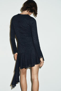LACE RUFFLE MIDI DRESS - Zara фото 4