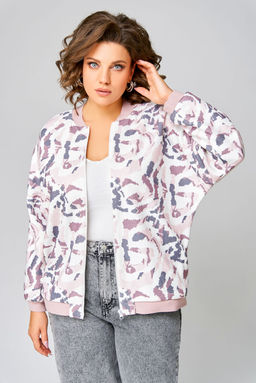 Бомбер Swallow 789 черный+принт леопард  фото 31