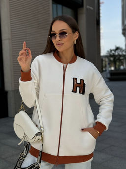 Бомбер DilanaVIP 2068 белый