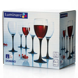 Набор фужеров (бокалов) для вина ДОМИНО 6шт 250мл арт.H8169 /Люминарк/ - Luminarc фото 3