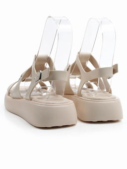 08-PET252-2 LT. BEIGE Босоножки женские (натуральная кожа)