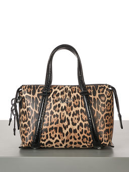 LACCOMA сумка Y2066-4-леопард матовый натуральная кожа полиэстер  фото 3