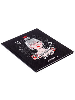 Дневник школьный для 5-11 классов, «Девушка в очках», твёрдая обложка 7БЦ, матовая ламинация, выборочный лак, 48 листов