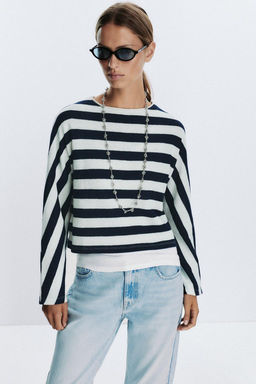 STRIPED BATWING SLEEVE TOP - Zara фото 6