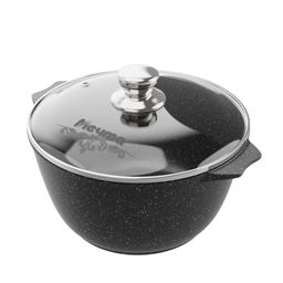 Кастрюля алюмин. 6л (АП) гранит black (46802) (Мечта)