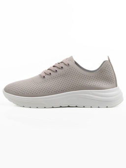 03-YH596-3 GRAY/BEIGE Полуботинки летние женские (натуральная кожа)