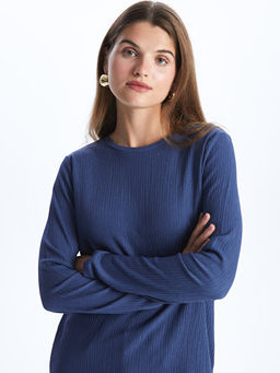 Bisiklet Yaka D?z Uzun Kollu Kad?n Tunik