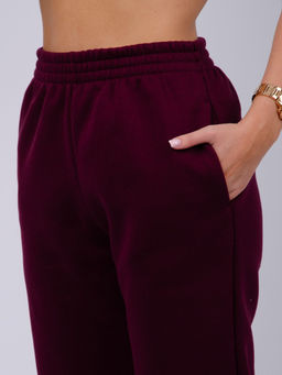 Джоггеры Мистерия 5, футер 3-х нитка начес - Малина фото 71