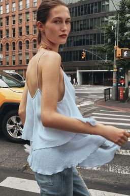 LACE TRIM CAMISOLE TOP - Zara фото 12