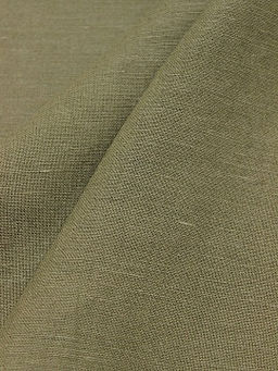 Лен с вискозой с эффектом мятости цв.Дымчато-зеленый хаки-2, СОРТ2, ш.1.45м, лен-53%,вискоза-47%