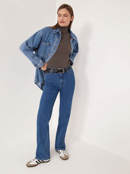 Водолазка из трикотажа B2583/golden - Emka фото 3