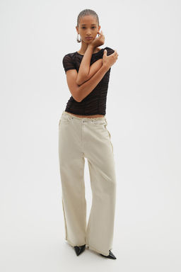 Top fruncido de malla - H&m фото 2